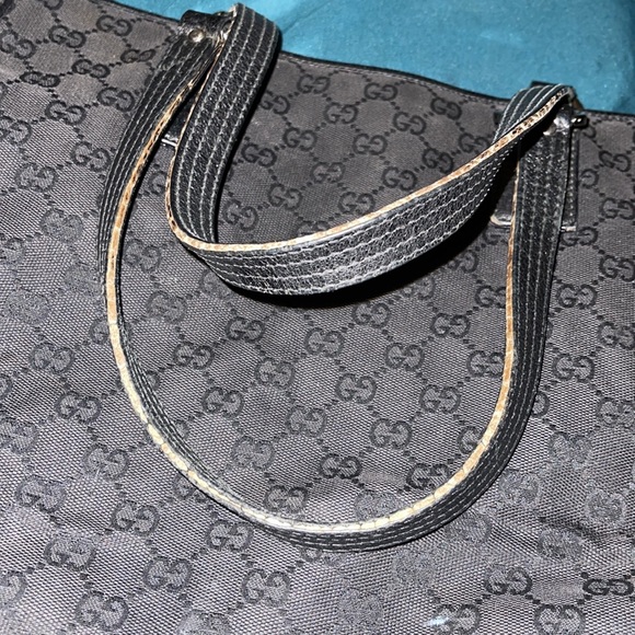 Gucci Ladies Black Canvas Tote - Picture 3 of 8